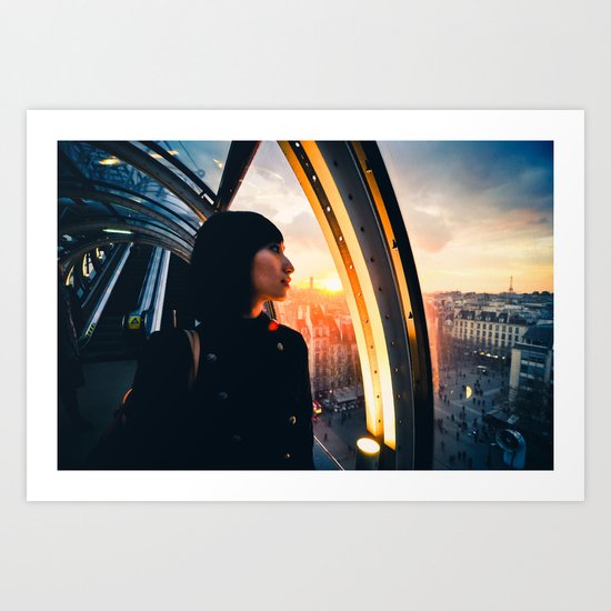 Paris Sunset Art Print
