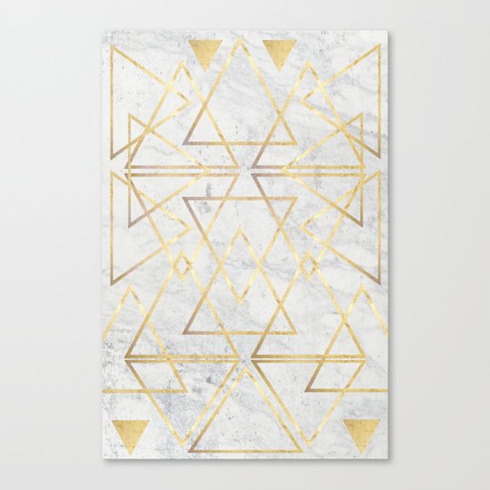 wire gOld triangle Canvas Print