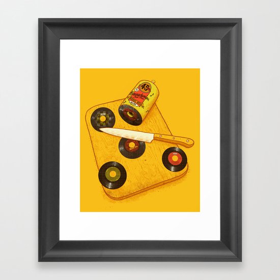 45 rpm Deli Framed Art Print