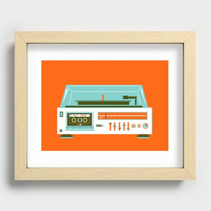 Mix Tape - I love the 80s Recessed Framed Print