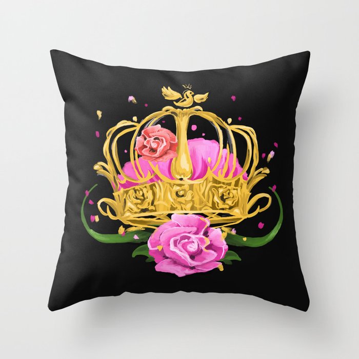 Queen crown Throw Pillow
