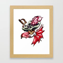 Corsair pirate tattoo design Framed Art Print