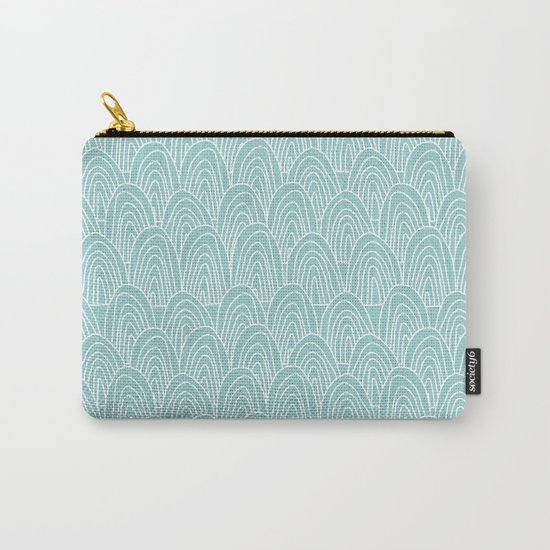 Blue Scribbles Pattern 09 Carry-All Pouch