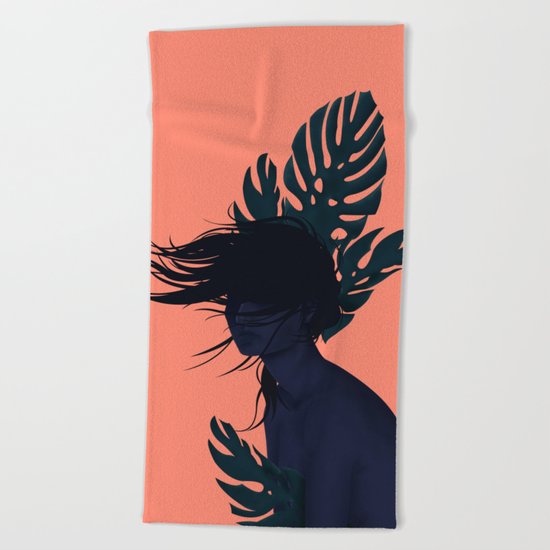 Windy day Beach Towel