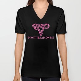 Don't Tread On Me pink V Neck T Shirt