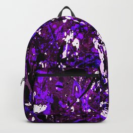 Bedlam No. 2 Backpack | Purpleblackwhite, Pollockinspired, Expressionistart, Abstractart, Expressionism, Freestyleart, Painting, Dripmethod 