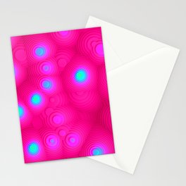 Bright Pink Circles Stationery Card