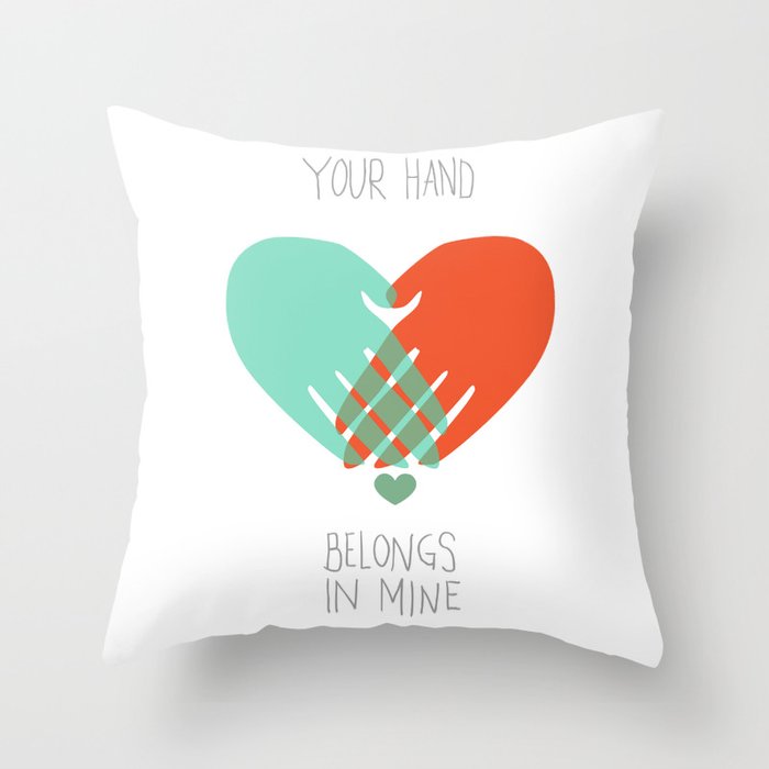 I wanna hold your hand Throw Pillow