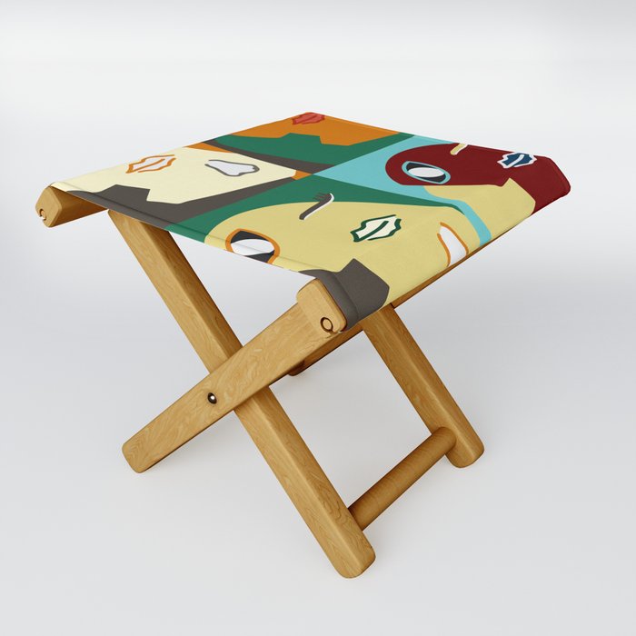 When I'm lost in thought patchwork 1 Folding Stool
