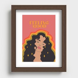Feeling Good Girl Quote Recessed Framed Print