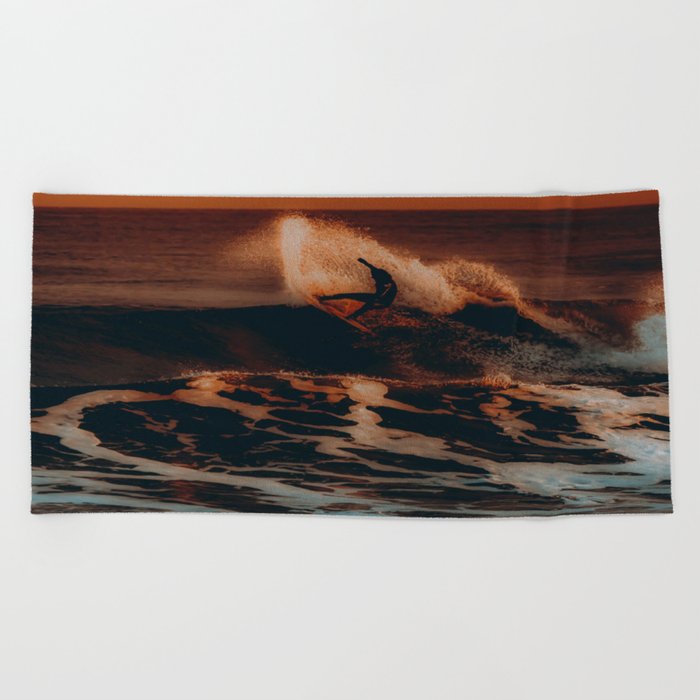 Blue Waves Cinematic Beach Towel