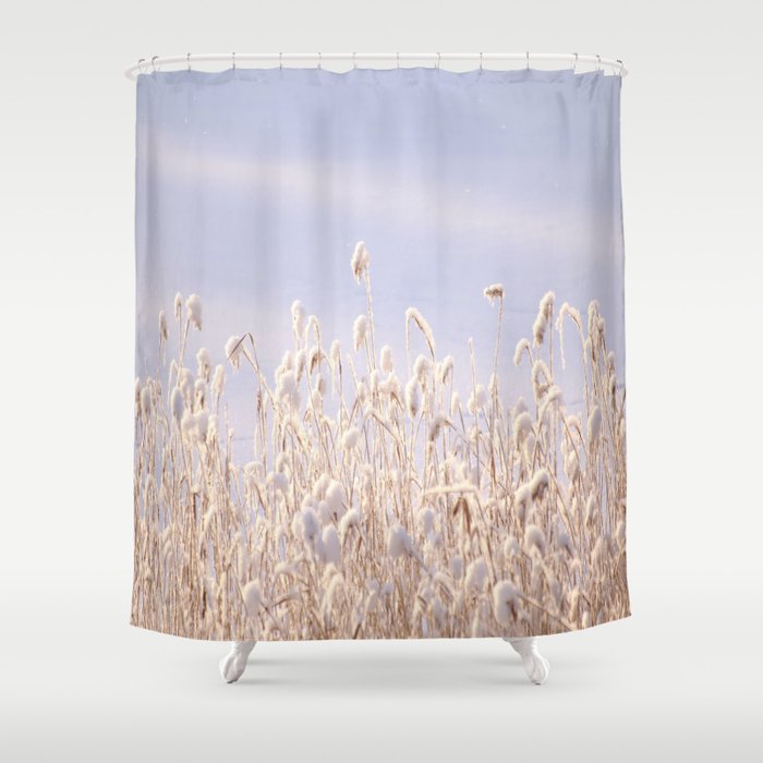 Snowy Reeds In Sunny Day Winter Scene Decor Society6 Buyart