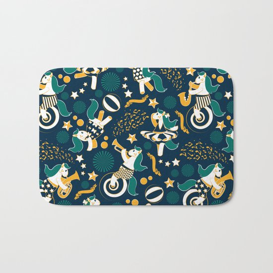 Equestrian modern circus Bath Mat