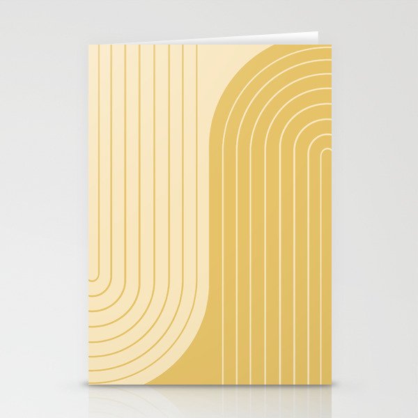 Two Tone Line Curvature LXX Stationery Cards