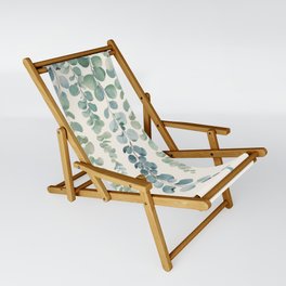 Watercolor Eucalyptus Leaves Sling Chair