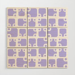 Mid Century Modern Abstract Pattern Periwinkle 1 Wood Wall Art