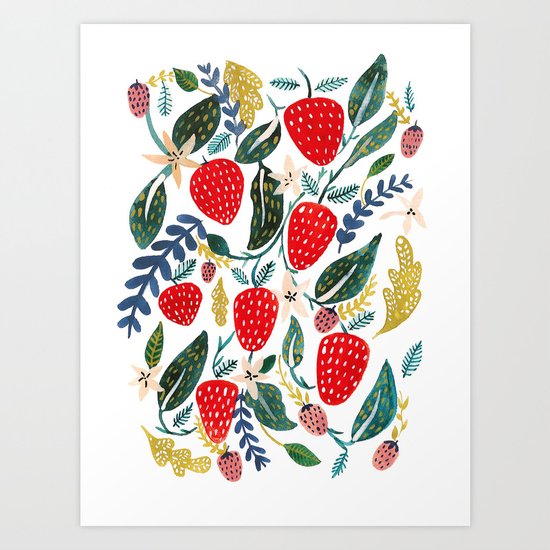 Strawberries Art Print
