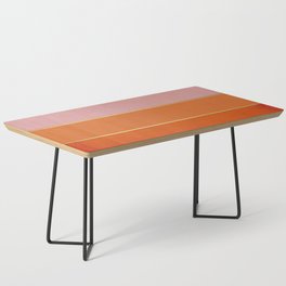 Orange, Pink And Gold Abstract Painting Coffee Table