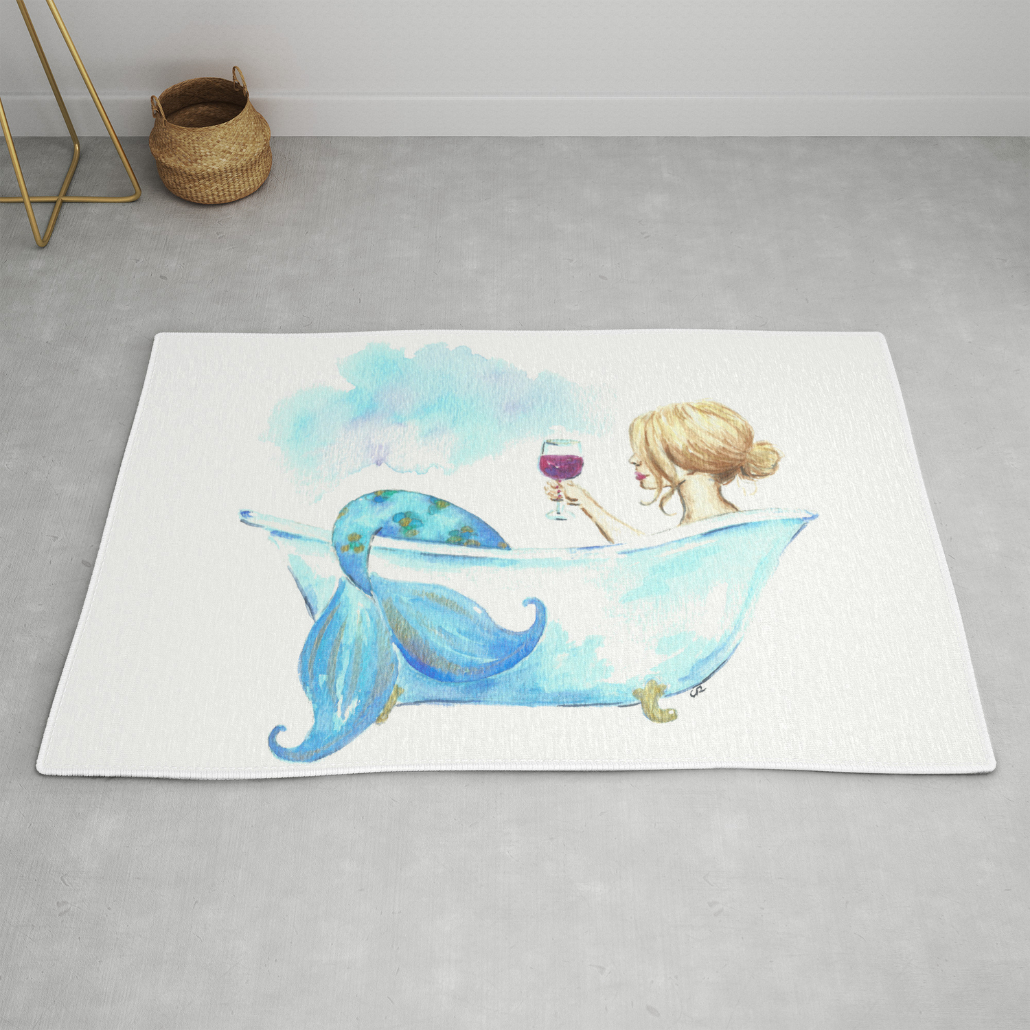 Bathtub Mermaid Rug By Imagodeinurserydecor Society6 Bathtub Mermaid Rug By Imagodeinurserydecor Society6