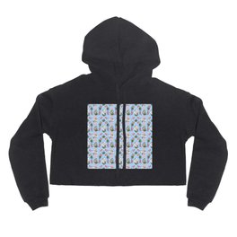 Japanese flying dwarf squirrel and blossoms on sky blue Hoody