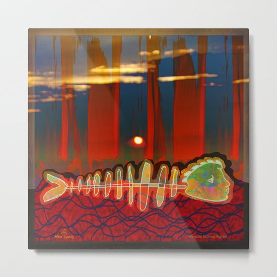 Dry Swimming / Trapped Metal Print
