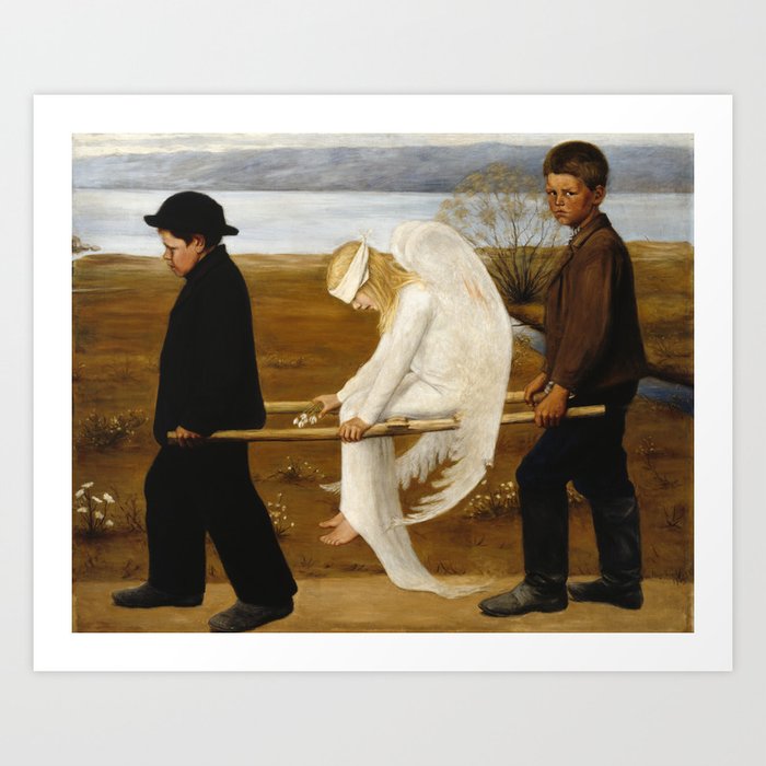 SIMBERG THE WOUNDED ANGEL Painting Canvas art Prints