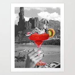 Cowgirl Cocktail Art Print