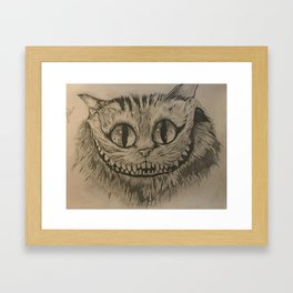 Cheshire Cat Drawing Framed Art Print