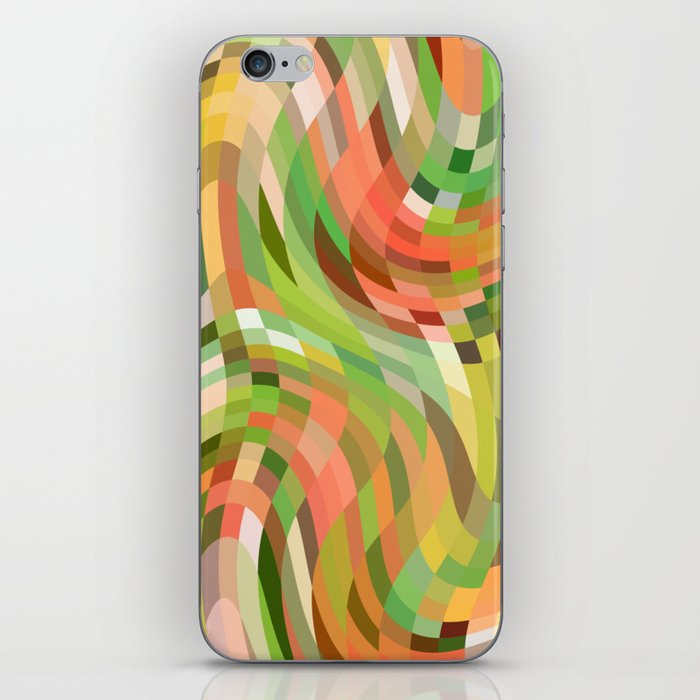 Green Earth Warped Checkers Pattern Design  iPhone Skin