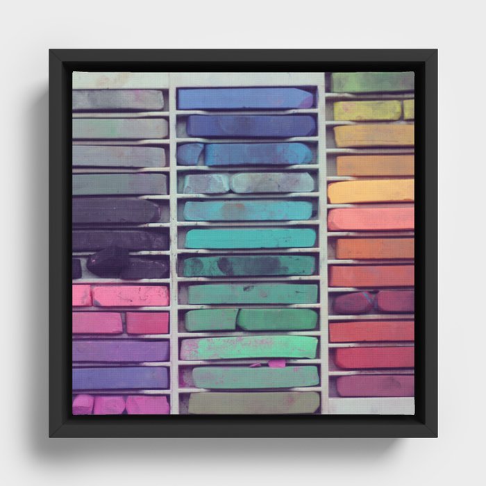 Pastels Framed Canvas