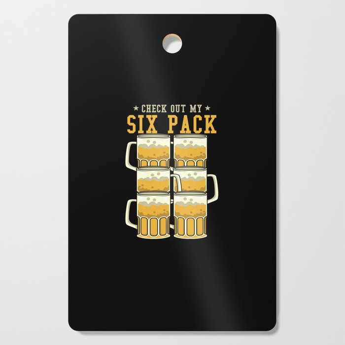 Beer Glasses Six Pack Cutting Board