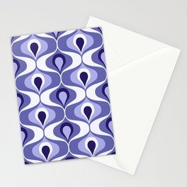 Very Peri retro ogee ovals pattern Stationery Card