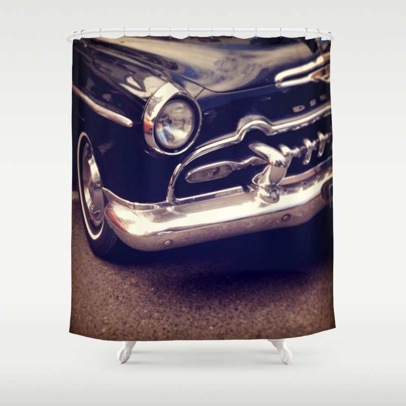 Vintage Cars I Shower Curtain By George, Classic Car Shower Curtain