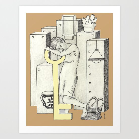 Napping Art Print