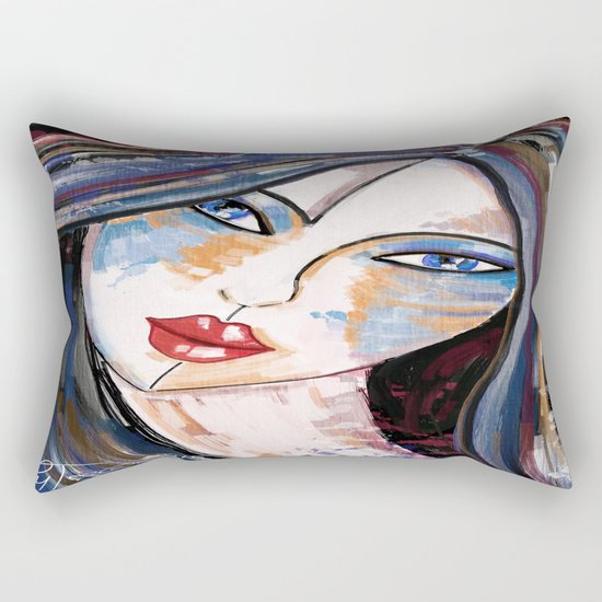 Blue Rectangular Pillow