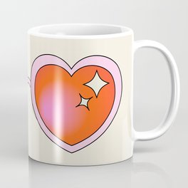 Groovy Vision Coffee Mug | 70S, Heartshapedglasses, Illustration, Pop Art, Graphicdesign, Pattern, Rainbow, Forher, Retro, Hippie 
