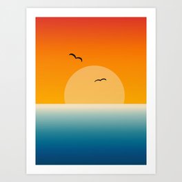 OCEAN Sunrise/Sunset Art Print
