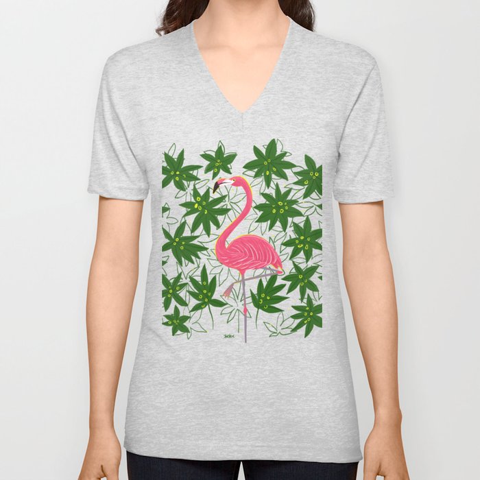 Flamingo V Neck T Shirt
