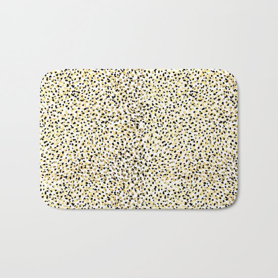 Salna - gold foil modern black and gold gender neutral art abstract design decor minimal trendy urba Bath Mat