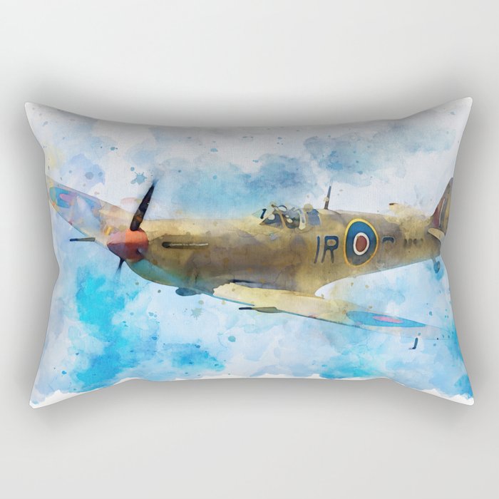 Supermarine Spitfire in flight Rectangular Pillow