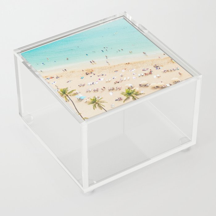 Waikiki beach in Hawaiian summer. Acrylic Box