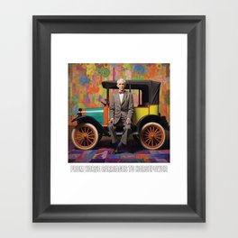 FROM HORSE CARRIAGES TO HORSE POWER Framed Art Print