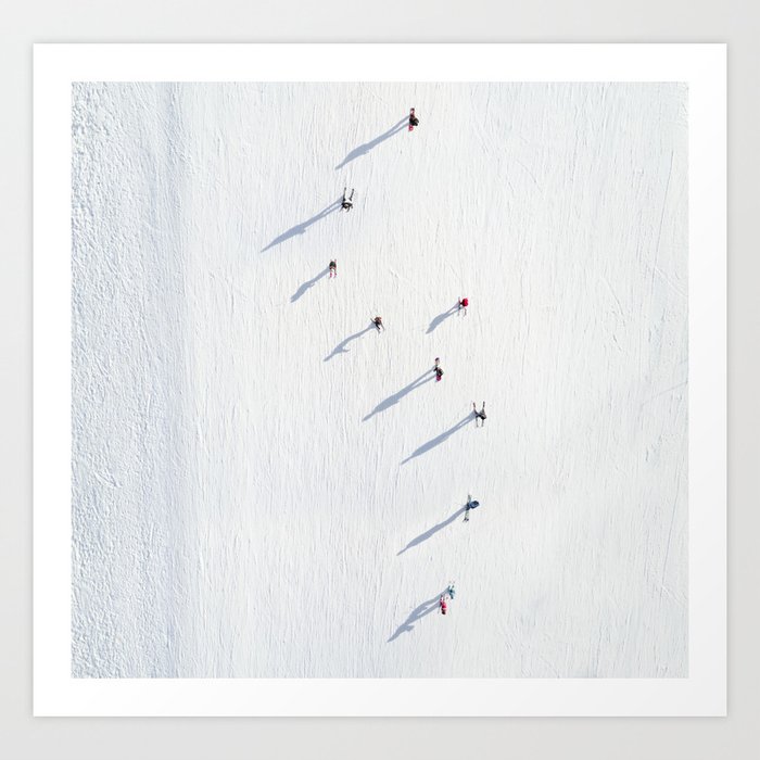 skiers Art Print
