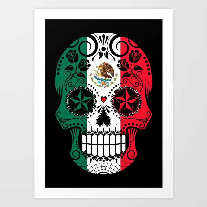 colorful skull designs