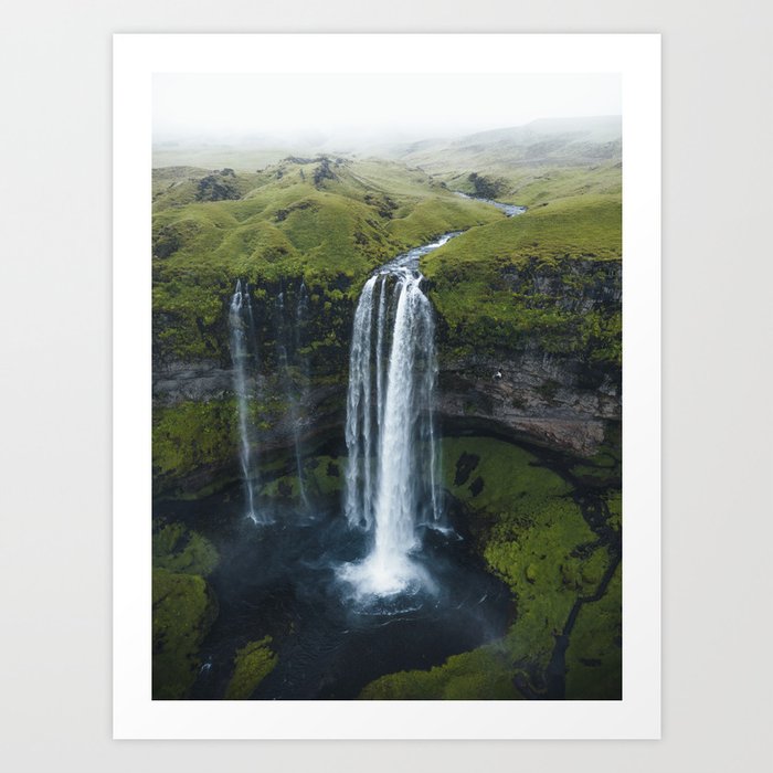 Iceland Waterfall - Seljalandsfoss Art Print