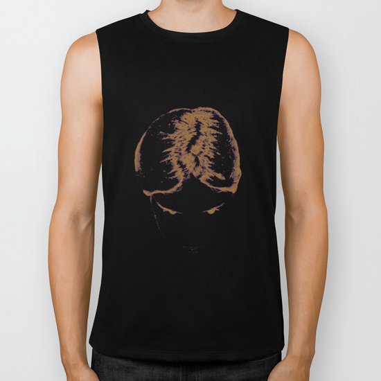 Abstract Face 5 Biker Tank
