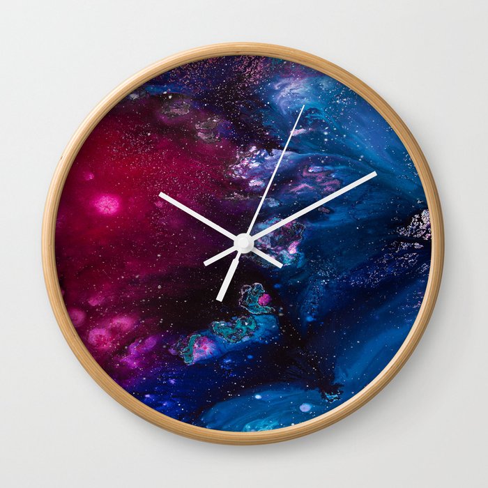 Oceans and Nebulas Wall Clock