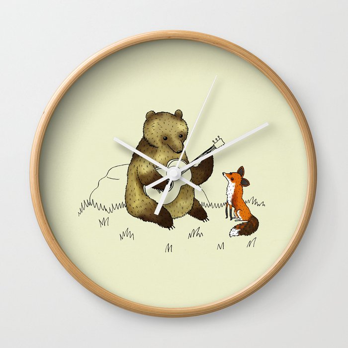 Bear & Fox Wall Clock