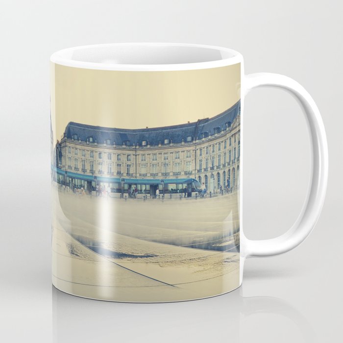 Bordeaux Elegance: Place de la Bourse with Tramway Grace – Misty Reflections on the Wet Floor Coffee Mug