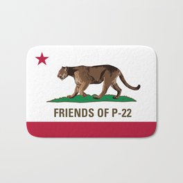 Friends of P-22 Bath Mat | California, Animallover, Hiking, Animal, Mountainlion, Urban, Popart, Digital, Graphicdesign, Wildlife 